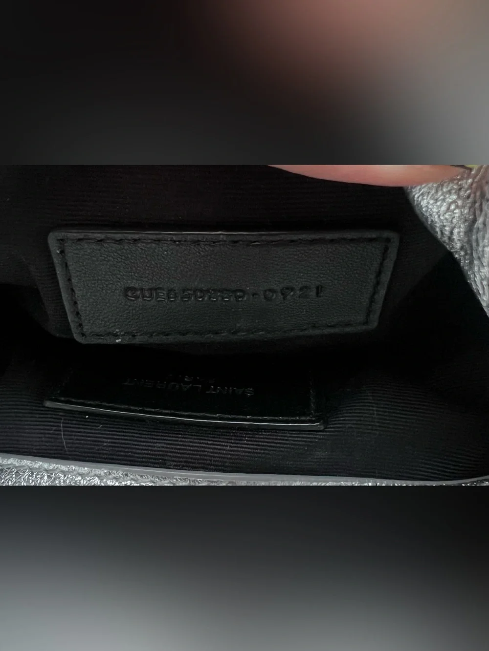 GORGEOUS Saint Laurent Silver Metallic Leather LouLou Puffer Pouch Clutch $1090